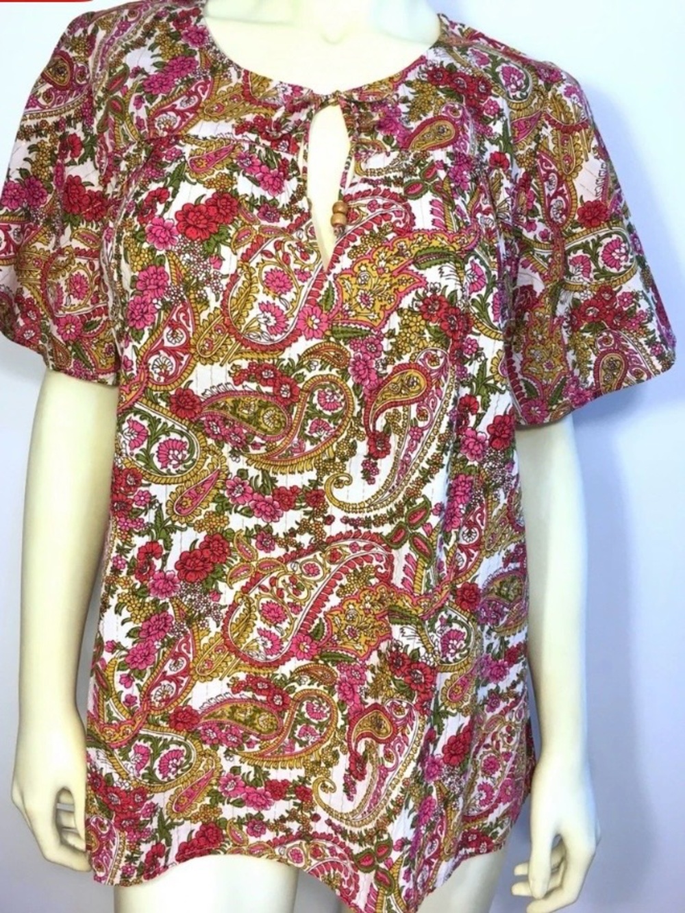 NWOT Happy by Pink Chicken Floral Paisley Blouse Size XS
